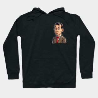 pee wee herman in suit and red tie - sticker style Hoodie